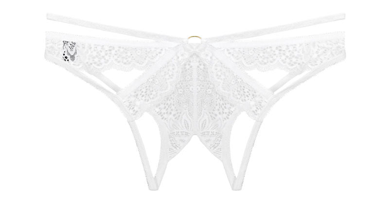 Lace and Strappy Open Cheeky Panty