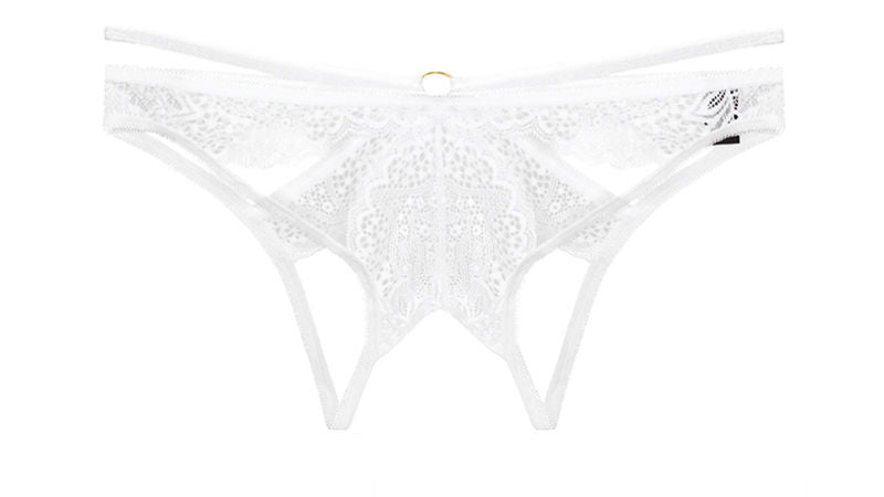 Lace and Strappy Open Cheeky Panty