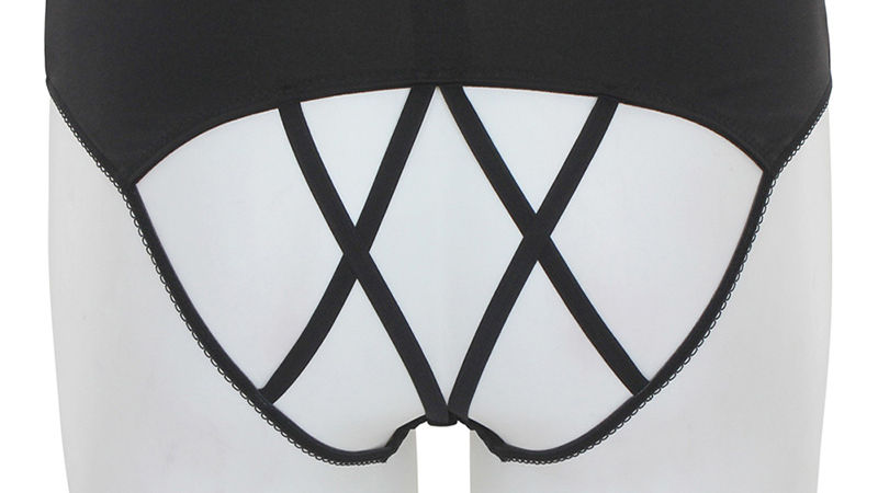 Solid Bikini Strappy Back