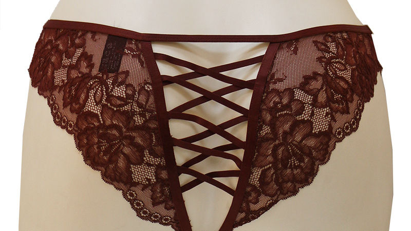 Floral Lace Open Crotch Hipster