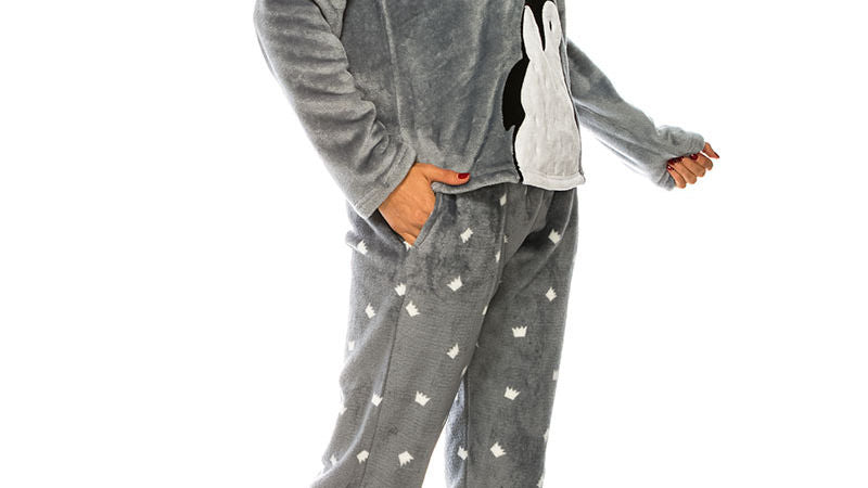 2 Piece Queen Peguin Pajama Set