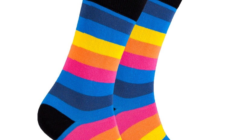 Rainbow Stripe Crew socks