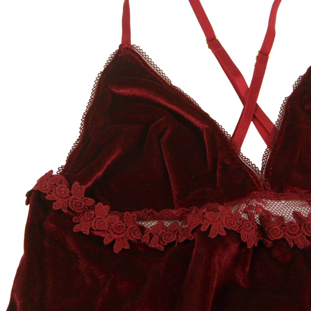 Velour Red Night Dress