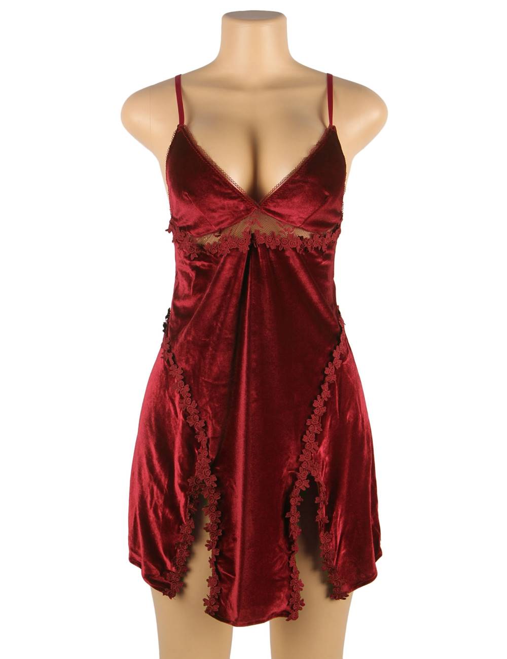 Velour Red Night Dress