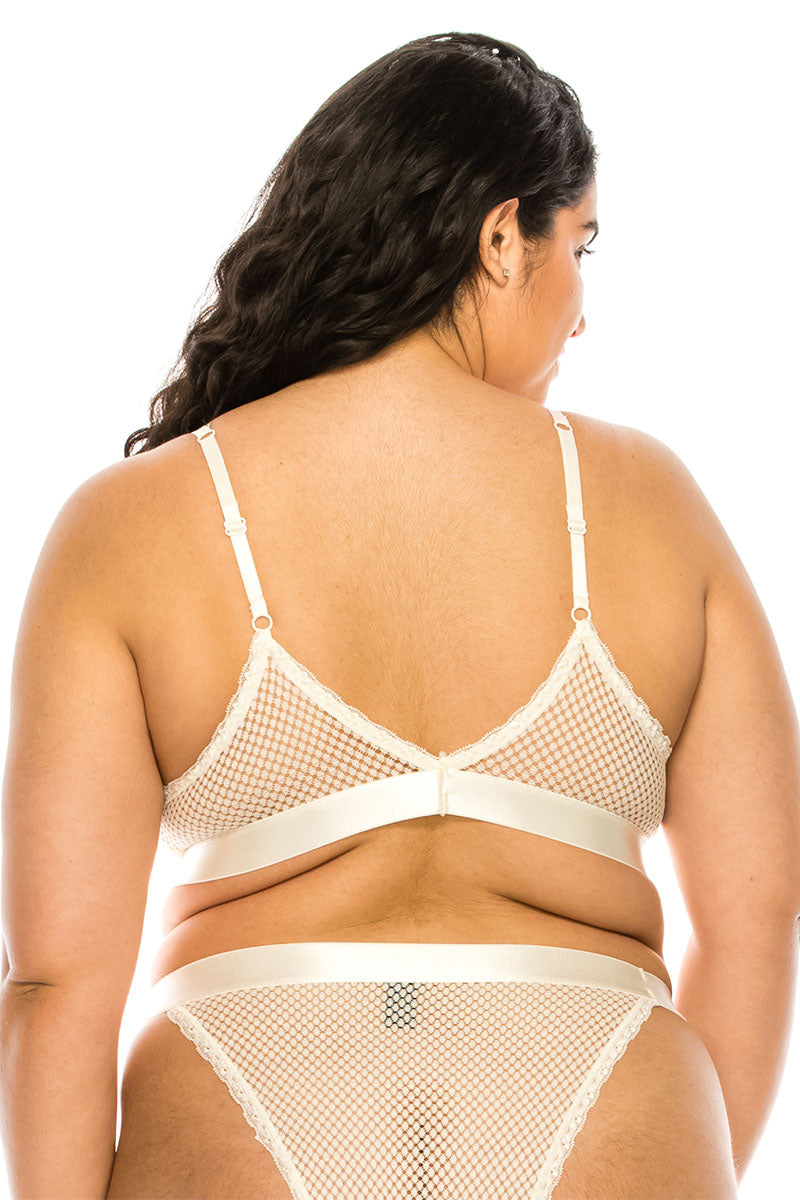 Pristine Shimmer Triangle Bralette Set