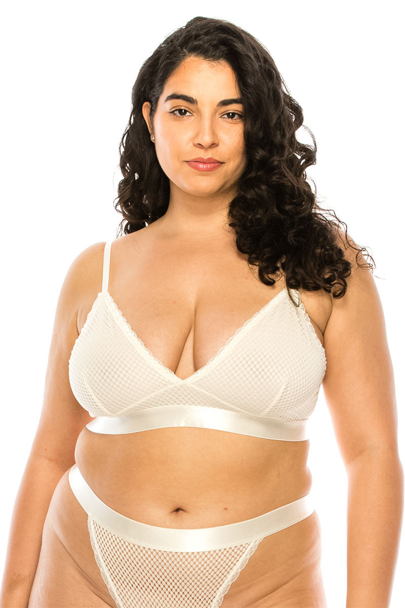 Pristine Shimmer Triangle Bralette Set