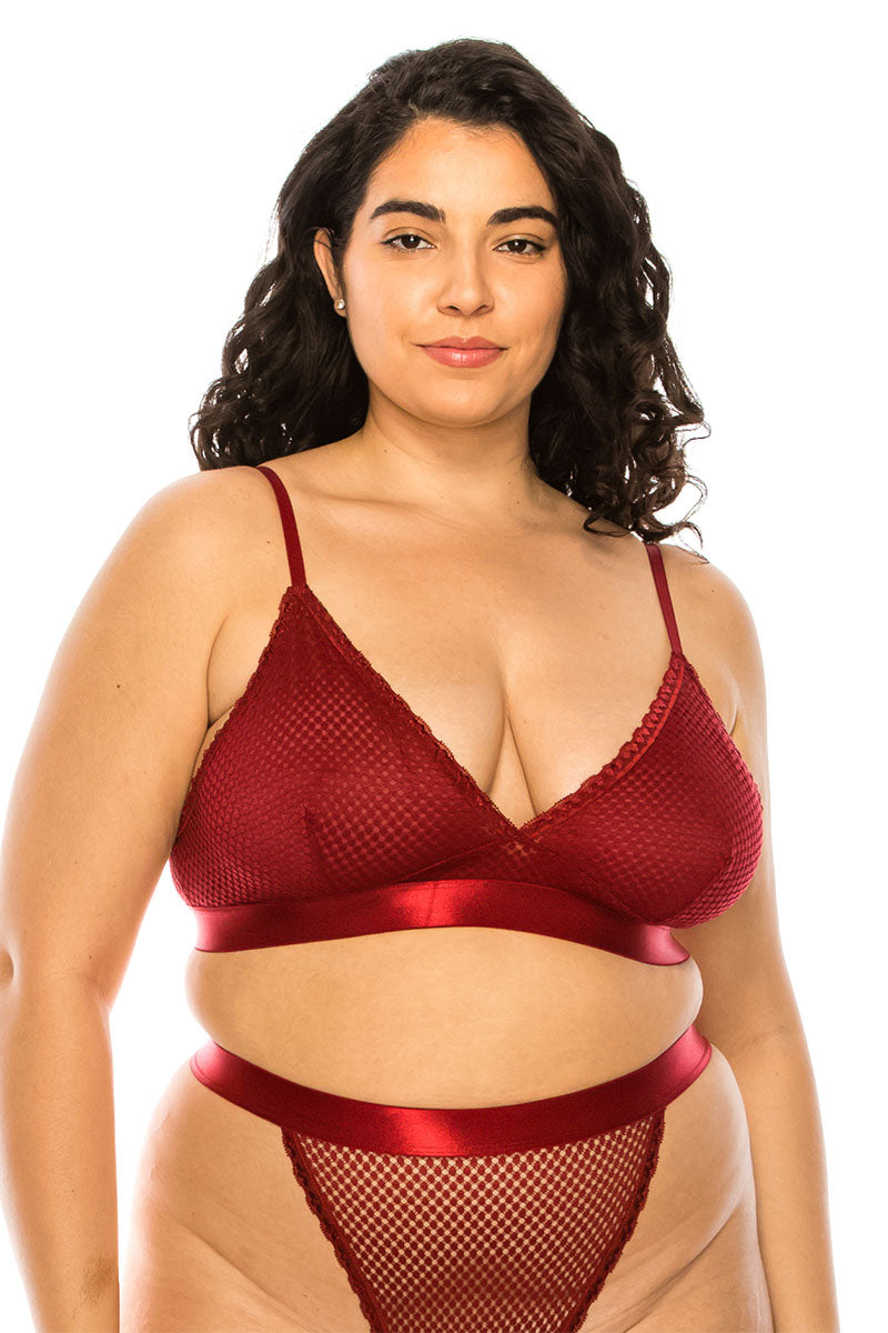Red Fox Triangle Bralette Set