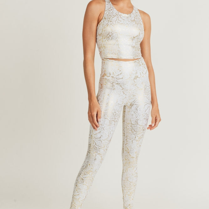 Gold Snake Print Highwaist Leggings
