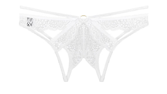 Lace and Strappy Open Cheeky Panty