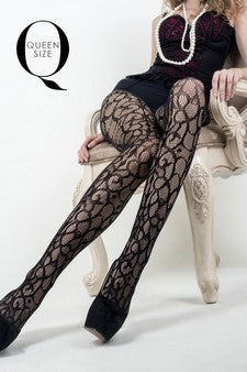 Women's Sheer Designed Fishnet Tights