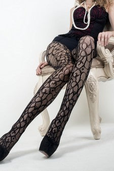 Women's Sheer Designed Fishnet Tights