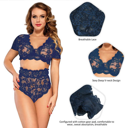 Lily Dark Blue Lingerie Set