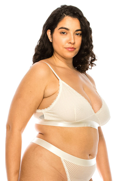 Pristine Shimmer Triangle Bralette Set