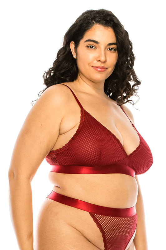 Red Fox Triangle Bralette Set