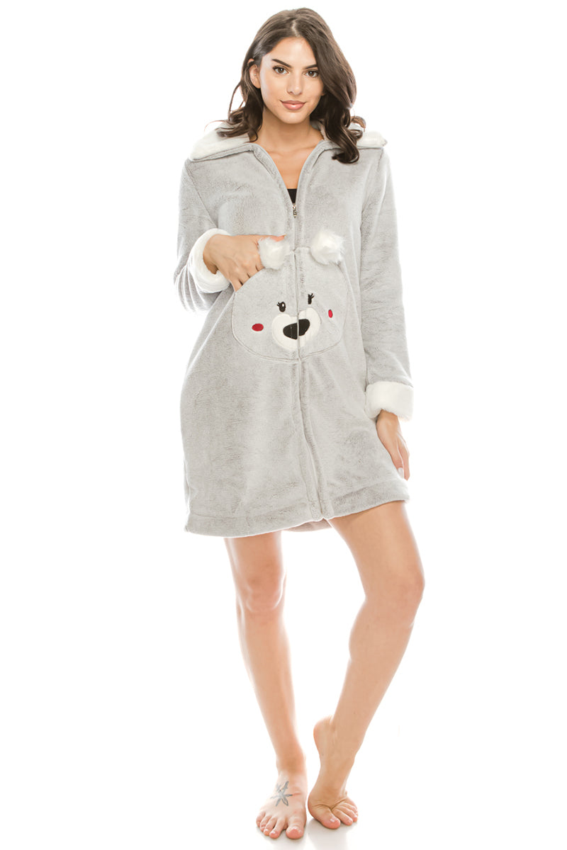 Teddy Bear Grey Robe