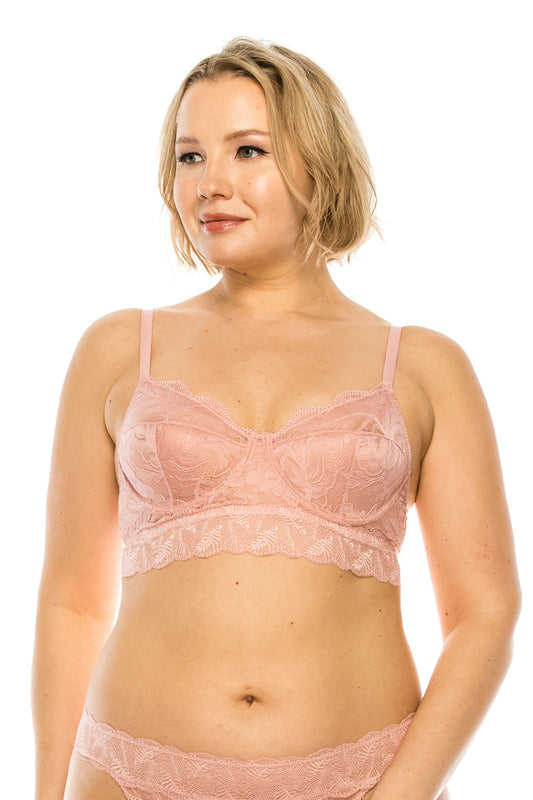 Mellow Rose Lace Bra Set