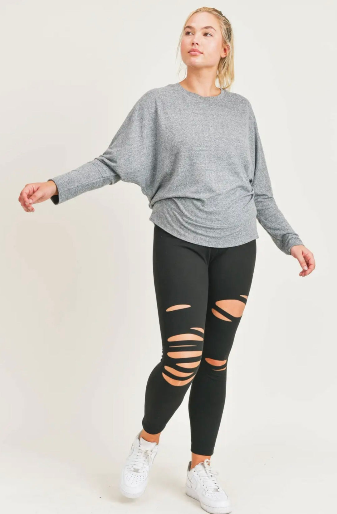 CURVY Laser Cut Highwaist Leggings