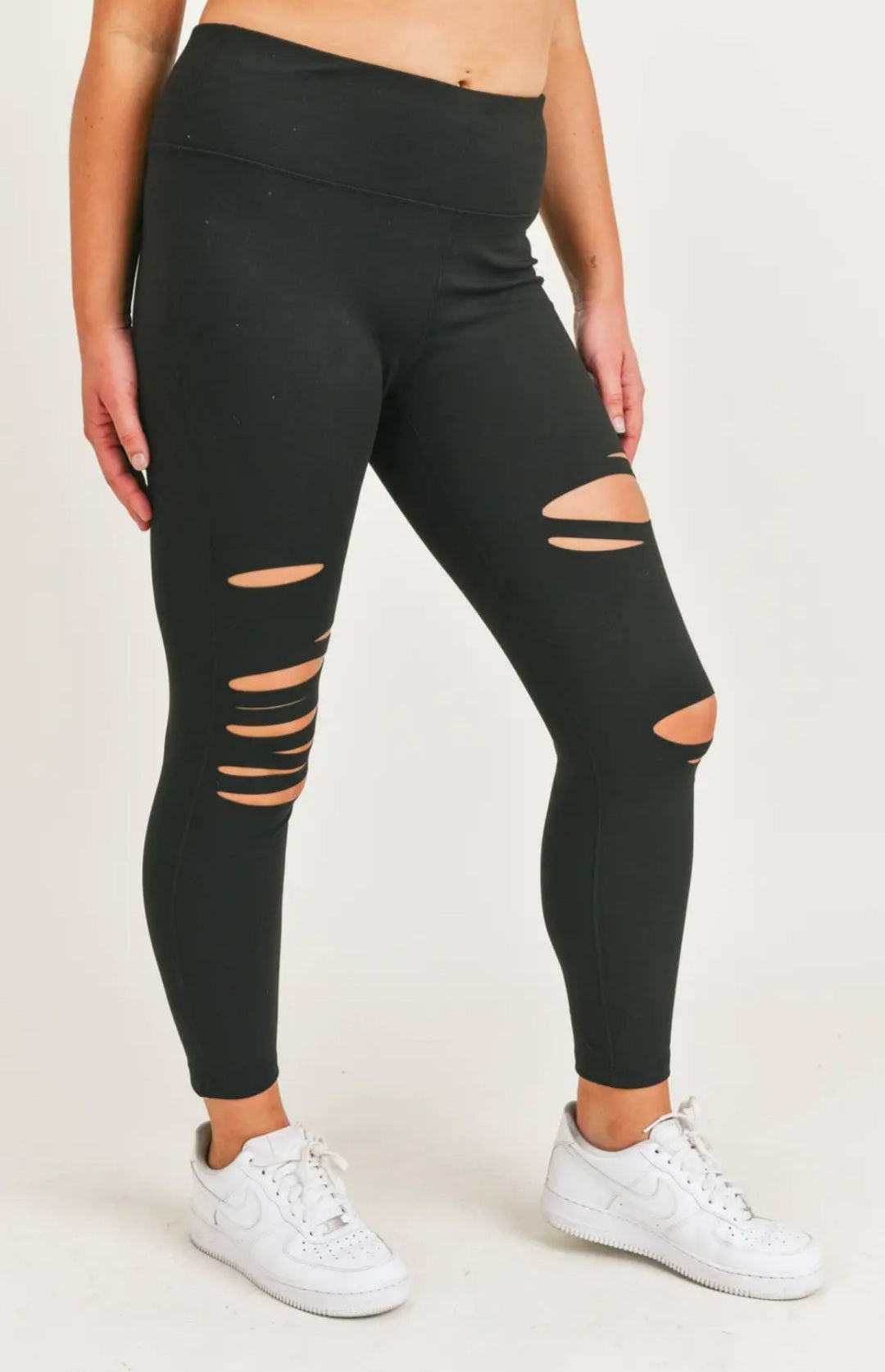 CURVY Laser Cut Highwaist Leggings