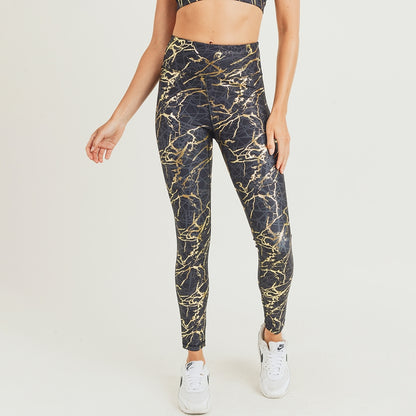 Metallic Marble Highwaist Leggings