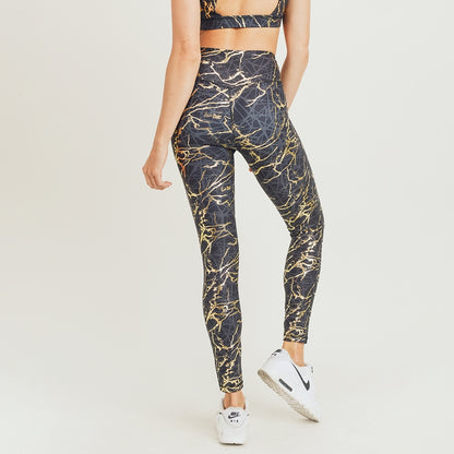 Metallic Marble Highwaist Leggings