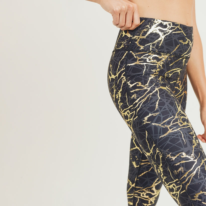 Metallic Marble Highwaist Leggings