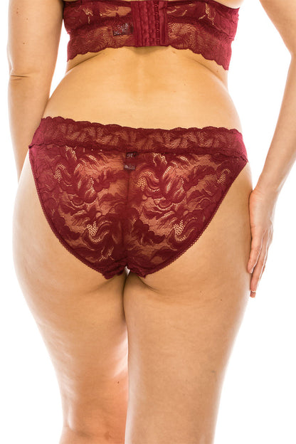 Tawny Floral Mesh Lace Panties